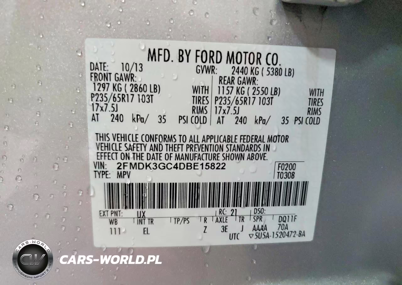 2013 Ford Edge Se VIN:2FMDK3GC4DBE15822 - 13