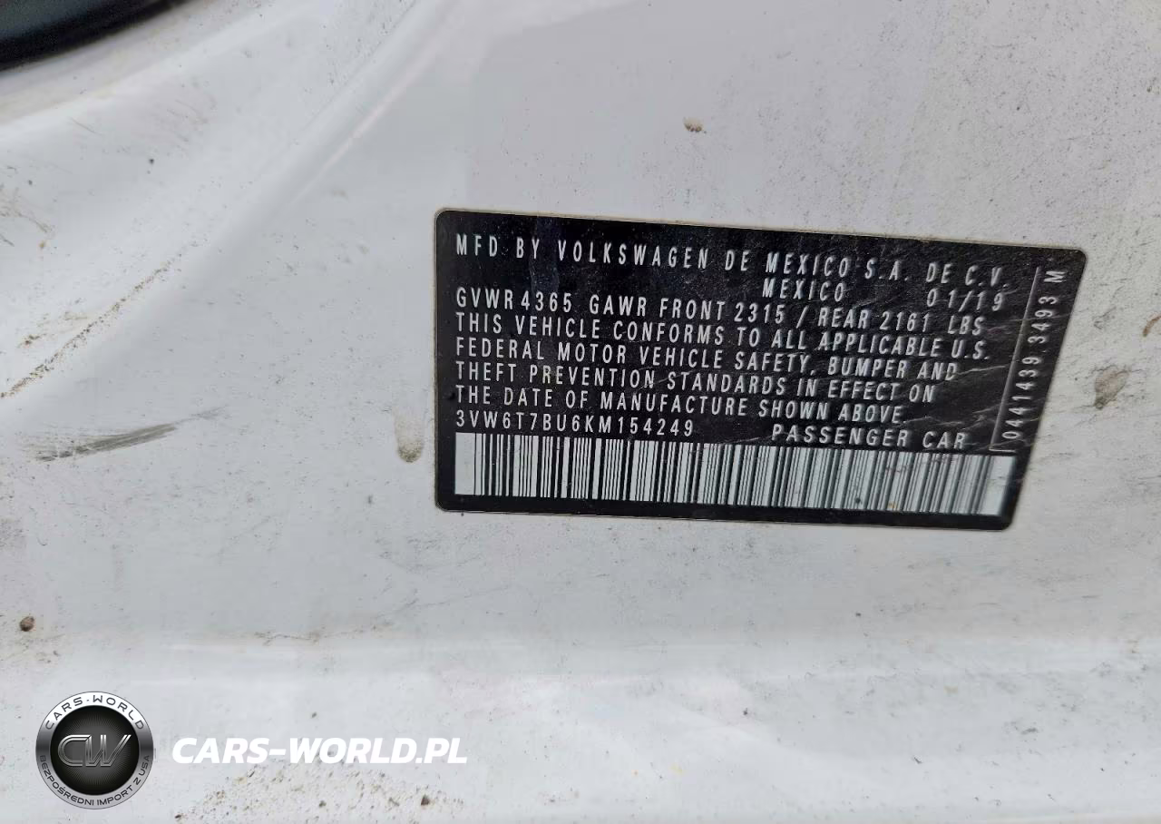 2019 Volkswagen Jetta Gli VIN:3VW6T7BU6KM154249 - 12