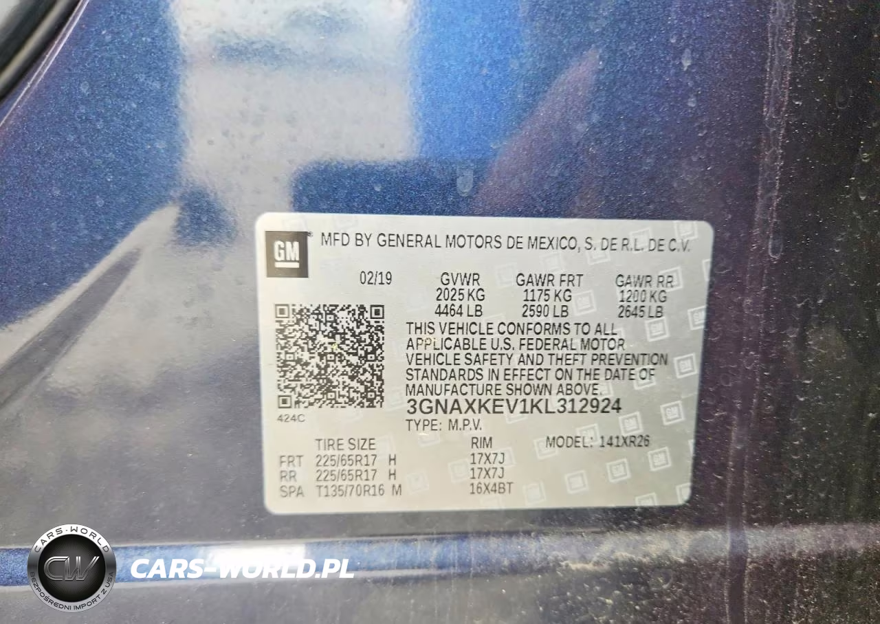 2019 Chevrolet Equinox Lt VIN:3GNAXKEV1KL312924 - 13