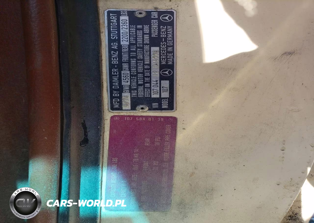 1974 Merz 400-Class VIN:10704412019775 - 12