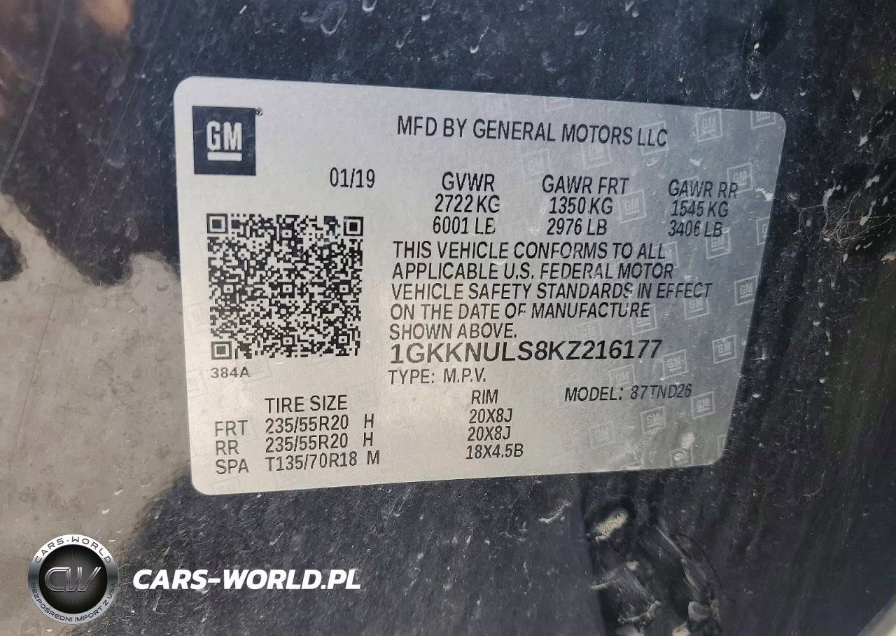 2019 GMC Acadia Slt-1 VIN:1GKKNULS8KZ216177 - 13