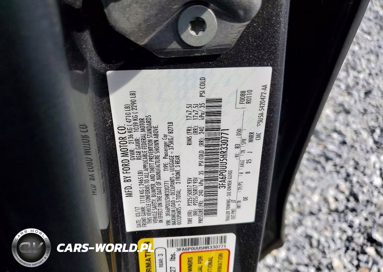 2017 Ford Fusion Hybrid S VIN:3FA6P0UU5HR330771 - 12