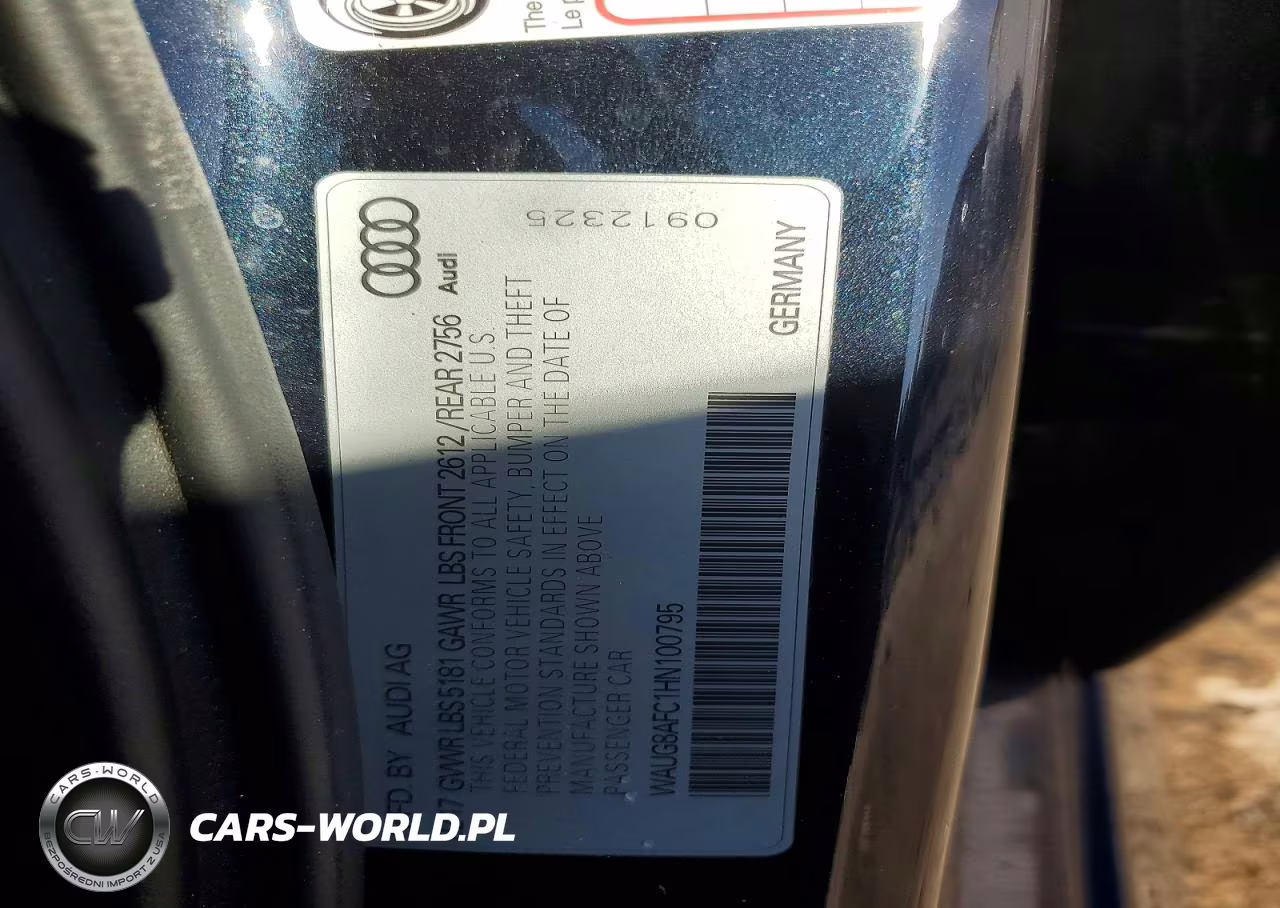 2017 Audi A6 Premium Plus VIN:WAUG8AFC1HN100795 - 12