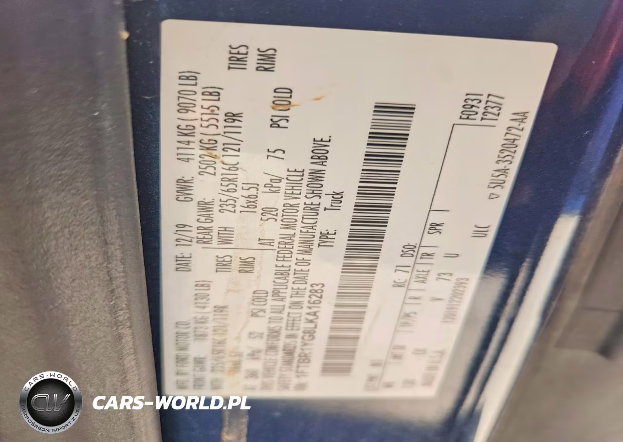 2020 Ford Transit 250 Delivery Van VIN:1FTBR1YG8LKA16283 - 14