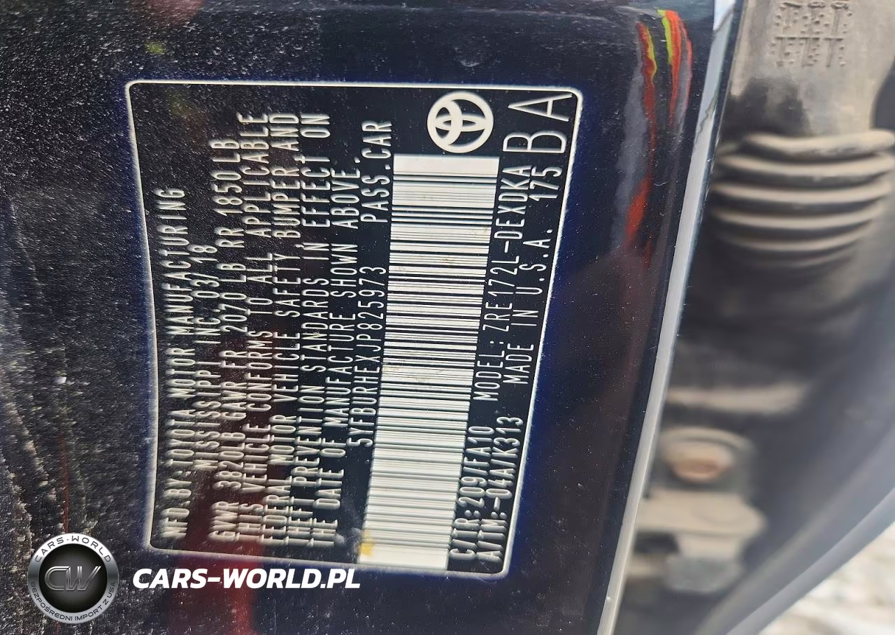 2018 Toyota Corolla L VIN:5YFBURHEXJP825973 - 12