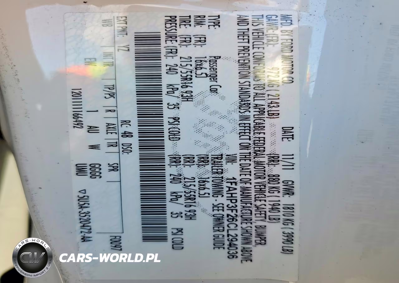 2012 Ford Focus Se VIN:1FAHP3F26CL294036 - 12