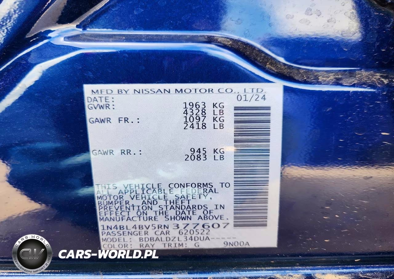 2024 Nissan Altima S VIN:1N4BL4BV5RN377607 - 12