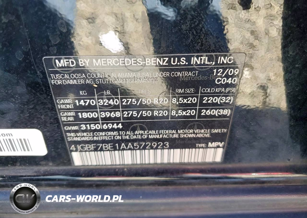 2010 Mercedes-Benz Gl 450 4Matic VIN:4JGBF7BE1AA572923 - 13