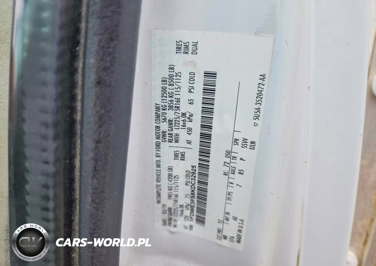 2019 Ford E350 Box Truck VIN:1FDWE3FS8KDC32925 - 13