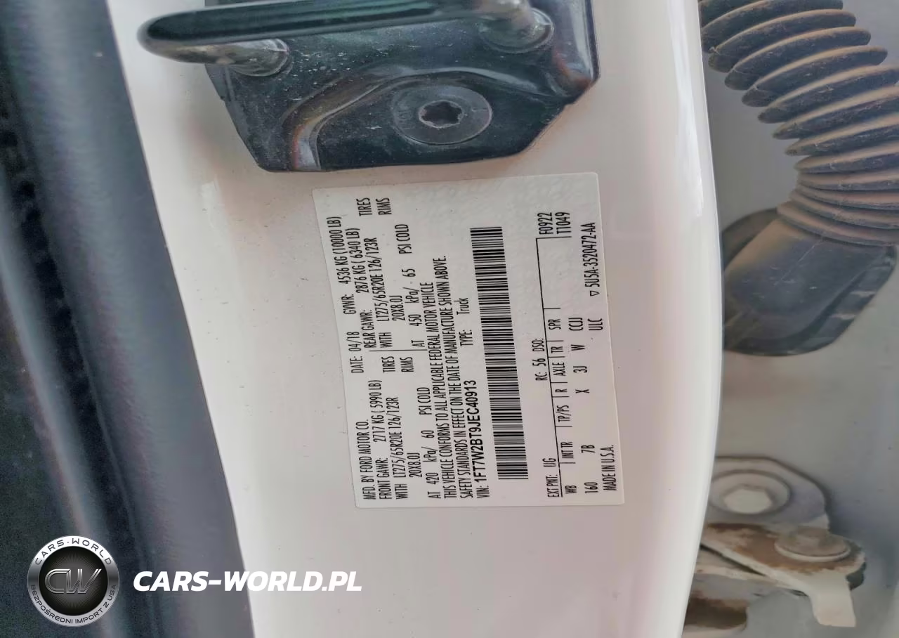 2018 Ford F250 Super Duty VIN:1FT7W2BT9JEC40913 - 13