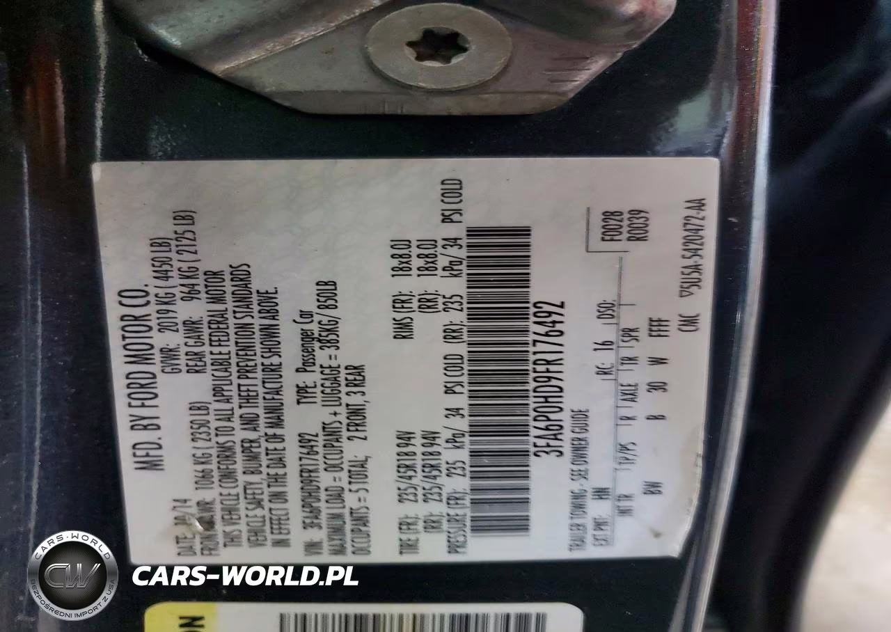 2015 Ford Fusion Se VIN:3FA6P0HD9FR176492 - 13