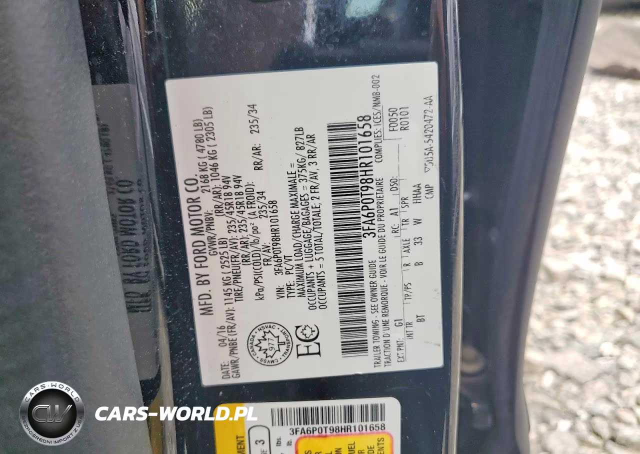 2017 Ford Fusion Se VIN:3FA6P0T98HR101658 - 12