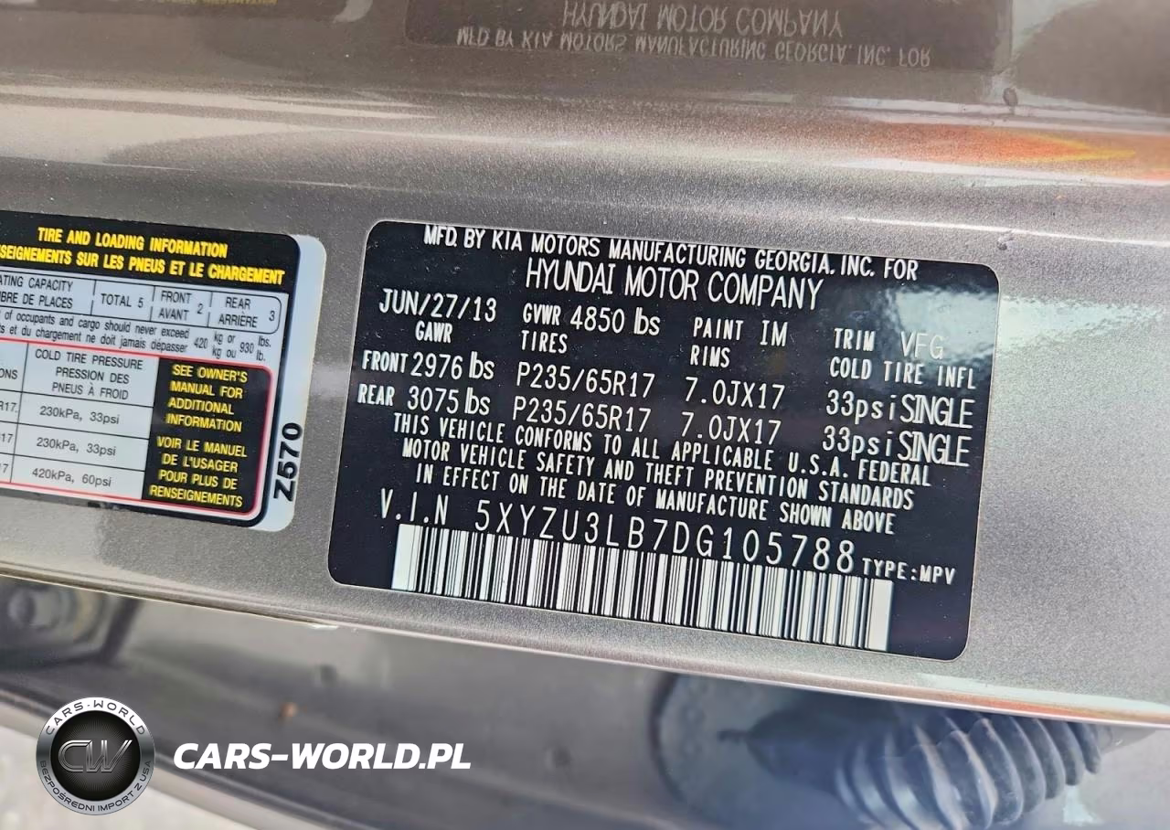 2013 Hyundai Santa Fe Sport 2.4L VIN:5XYZU3LB7DG105788 - 13