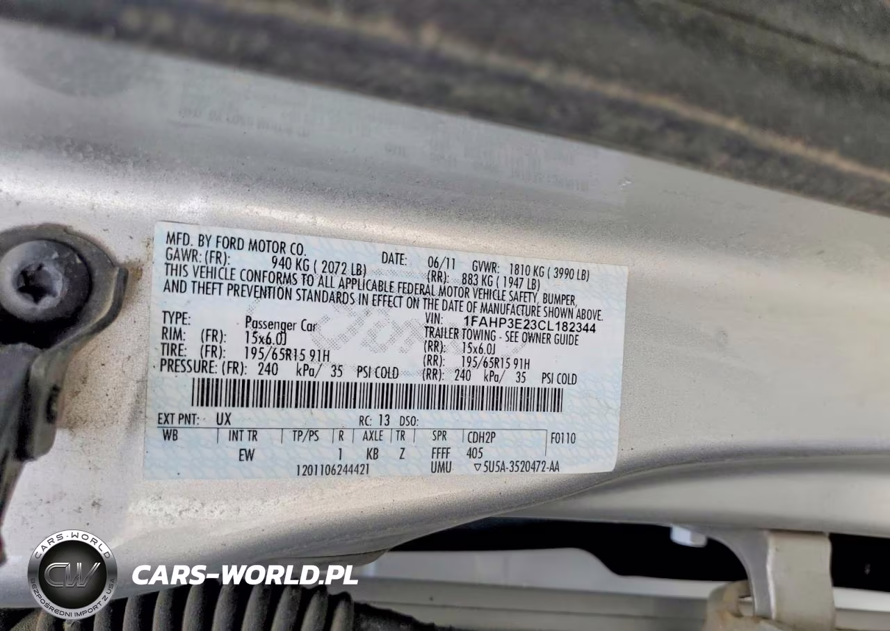 2012 Ford Focus S VIN:1FAHP3E23CL182344 - 12