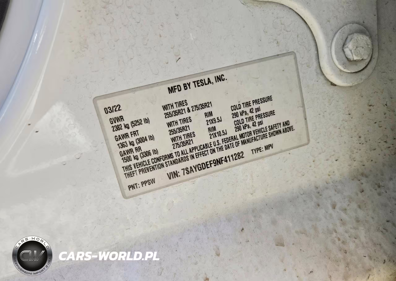 2022 Tesla Model Y VIN:7SAYGDEF9NF411282 - 12
