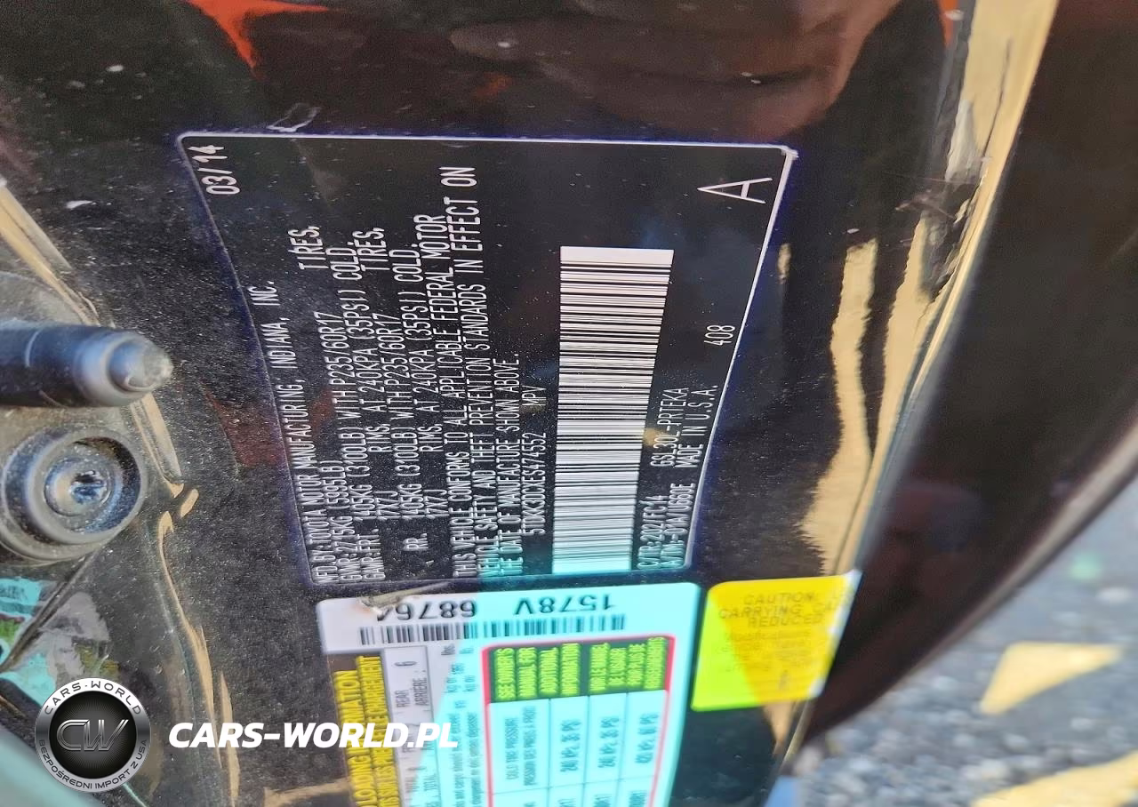 2014 Toyota Sienna Le VIN:5TDKK3DCXES474552 - 13