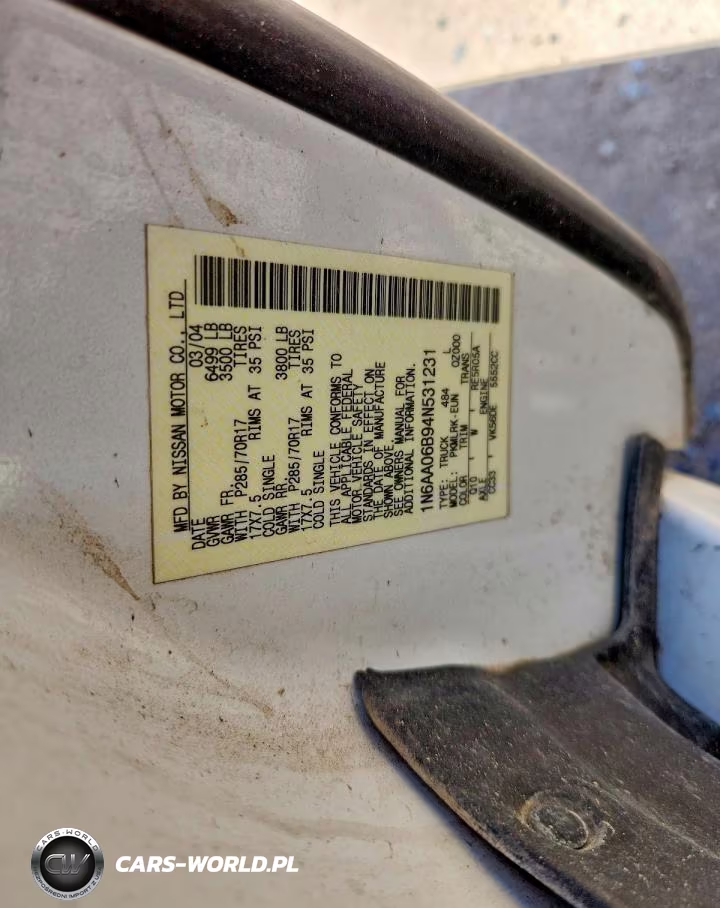 2004 Nissan Titan Pro-4X Ffv VIN:1N6AA06B94N531231 - 12