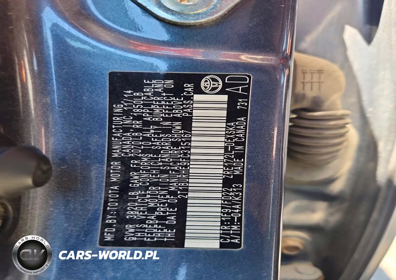 2015 Toyota Corolla S Plus VIN:2T1BURHE9FC315167 - 12
