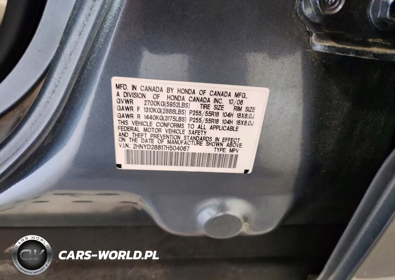 2007 Acura Mdx Sport VIN:2HNYD28817H504067 - 14