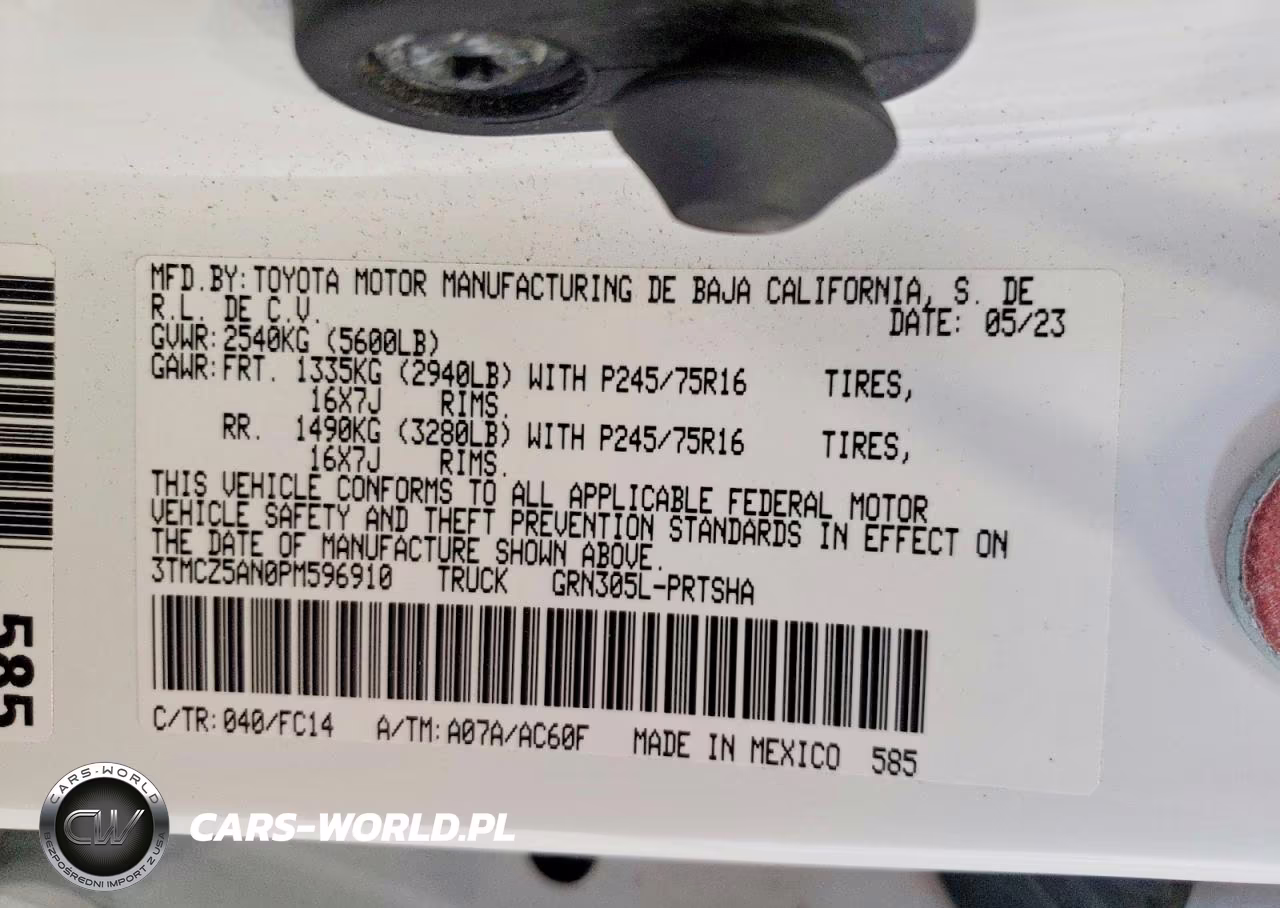 2023 Toyota Tacoma Sr5 V6 VIN:3TMCZ5AN0PM596910 - 13