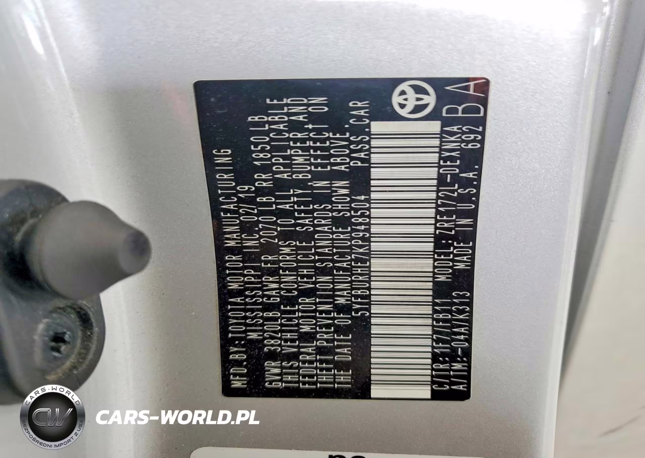 2019 Toyt Corolla VIN:5YFBURHE7KP948504 - 12