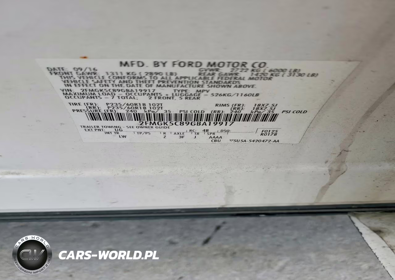 2016 Ford Flex Sel VIN:2FMGK5C89GBA19917 - 13