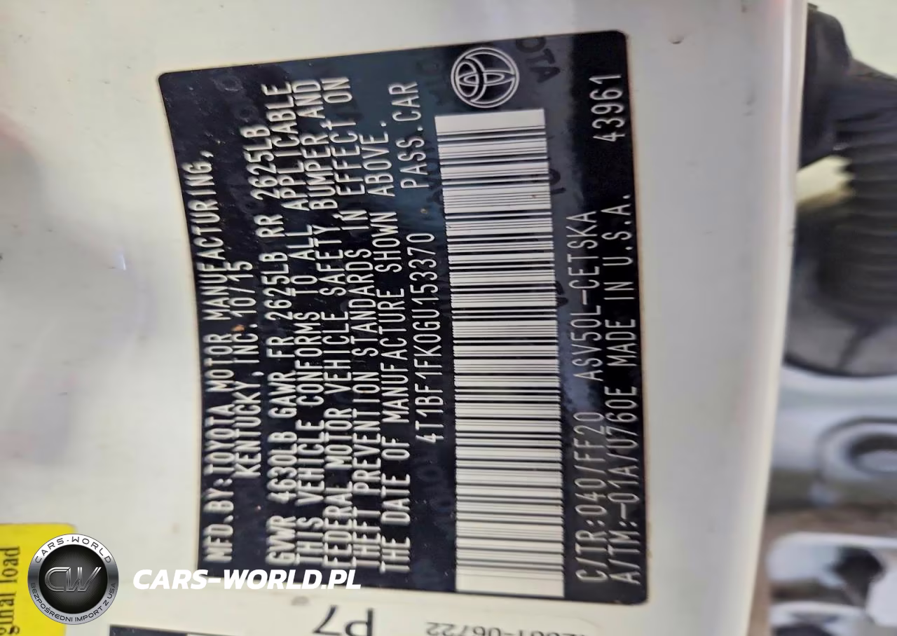 2016 Toyota Camry Se VIN:4T1BF1FK0GU153370 - 12