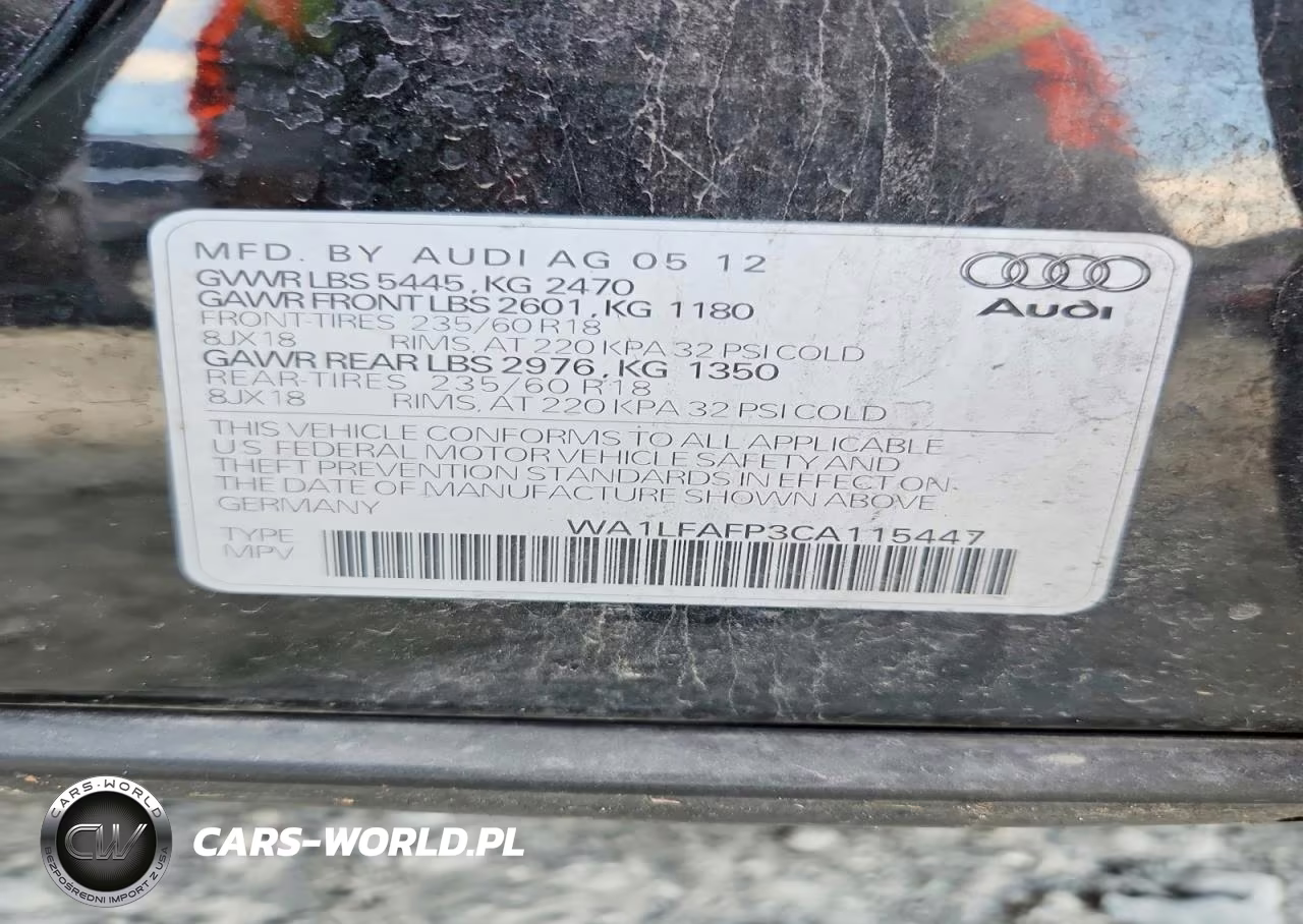 2012 Audi Q5 Premium Plus VIN:WA1LFAFP3CA115447 - 13