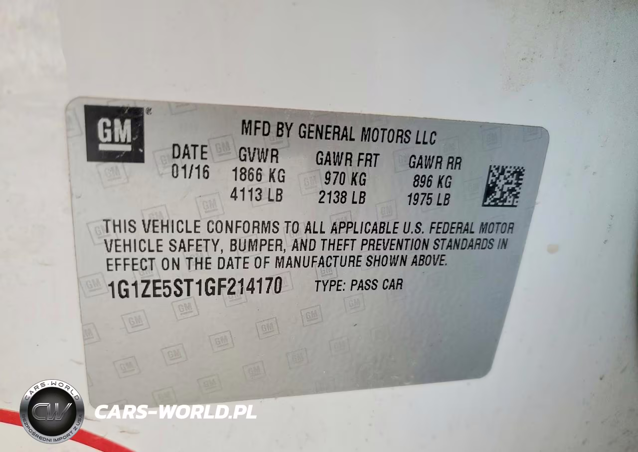 2016 Chevrolet Malibu Lt VIN:1G1ZE5ST1GF214170 - 12