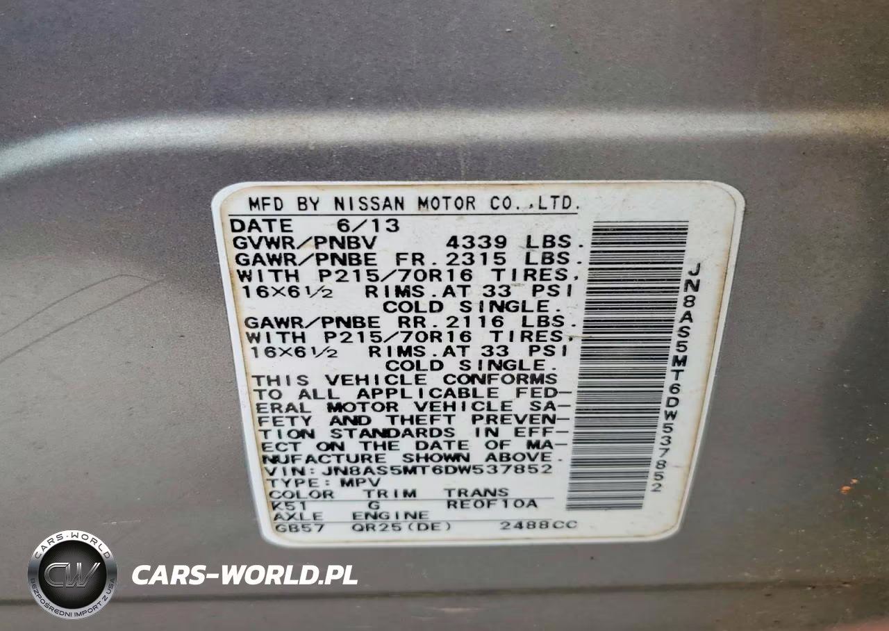 2013 Nissan Rogue S VIN:JN8AS5MT6DW537852 - 14