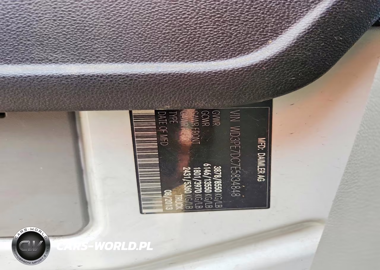 2014 Mercedes-Benz Sprinter 2500 VIN:WD3PE7DC7E5834848 - 13