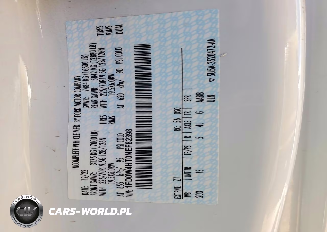 2022 Ford F450 Super Duty VIN:1FD0W4HT0NEF82398 - 12