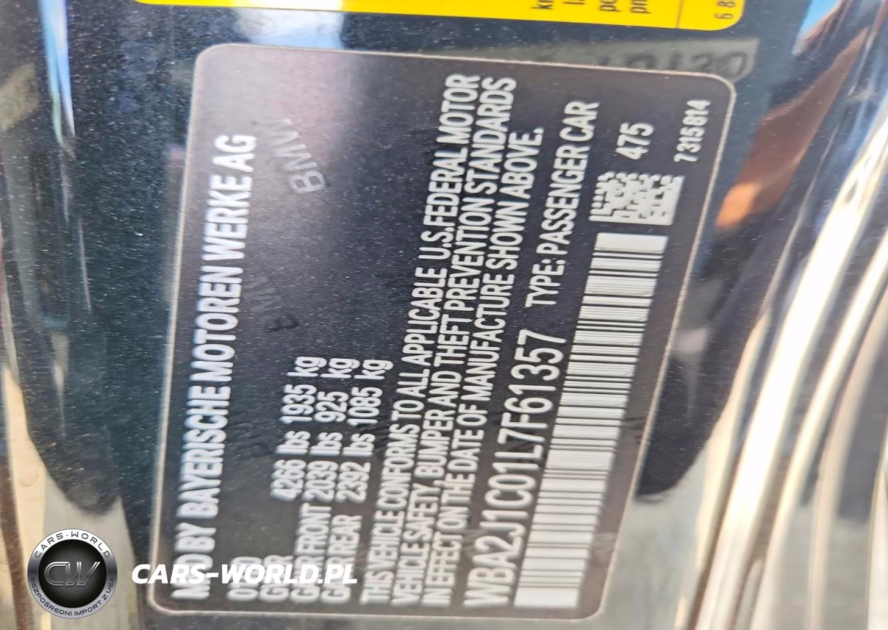 2020 BMW 230I VIN:WBA2J1C01L7F61357 - 12