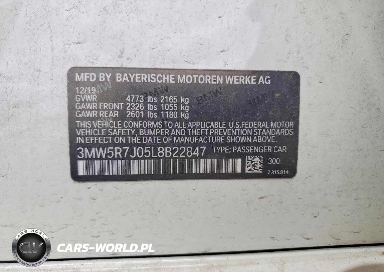 2020 BMW 330Xi VIN:3MW5R7J05L8B22847 - 12
