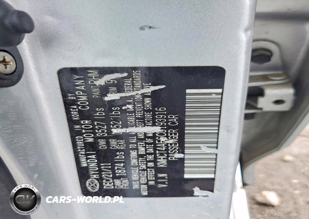 2012 Hyundai Accent Gls VIN:KMHCT4AE6CU193916 - 12