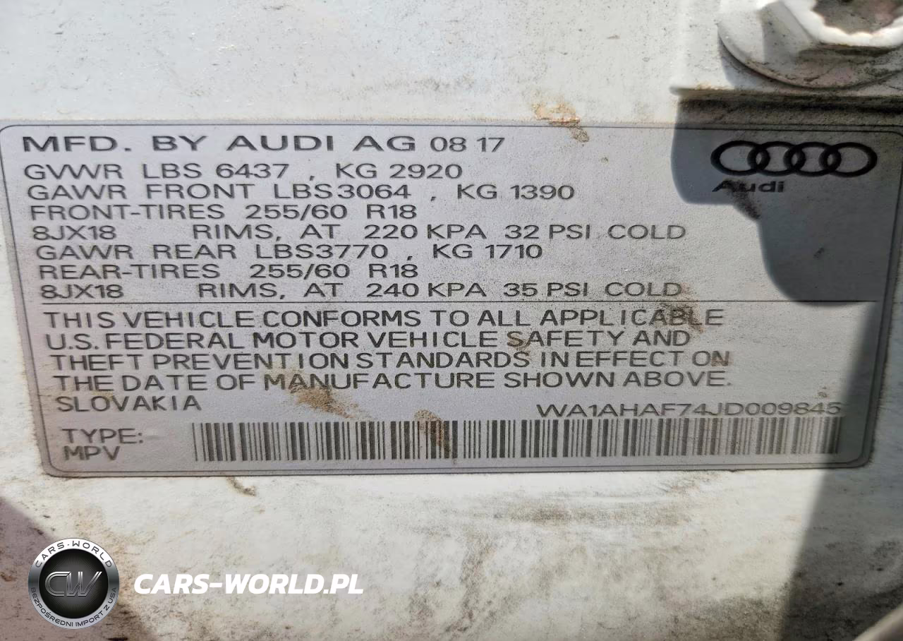 2018 Audi Q7 Premium VIN:WA1AHAF74JD009845 - 13