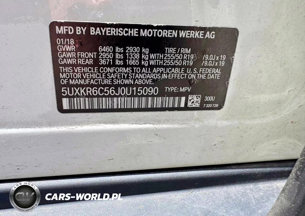 2018 BMW X5 xDrive50I VIN:5UXKR6C56J0U15090 - 12