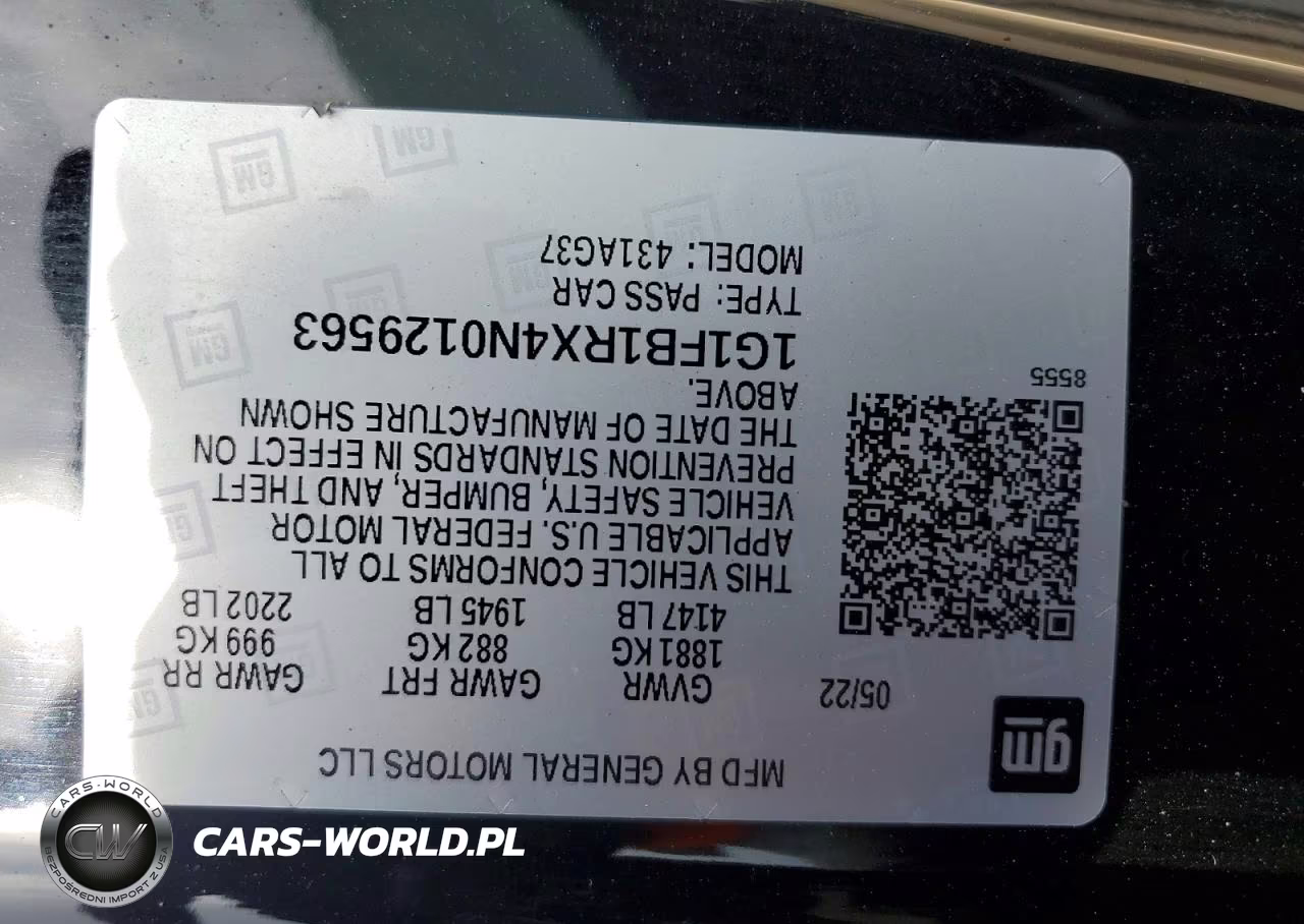 2022 Chevrolet Camaro VIN:1G1FB1RX4N0129563 - 12