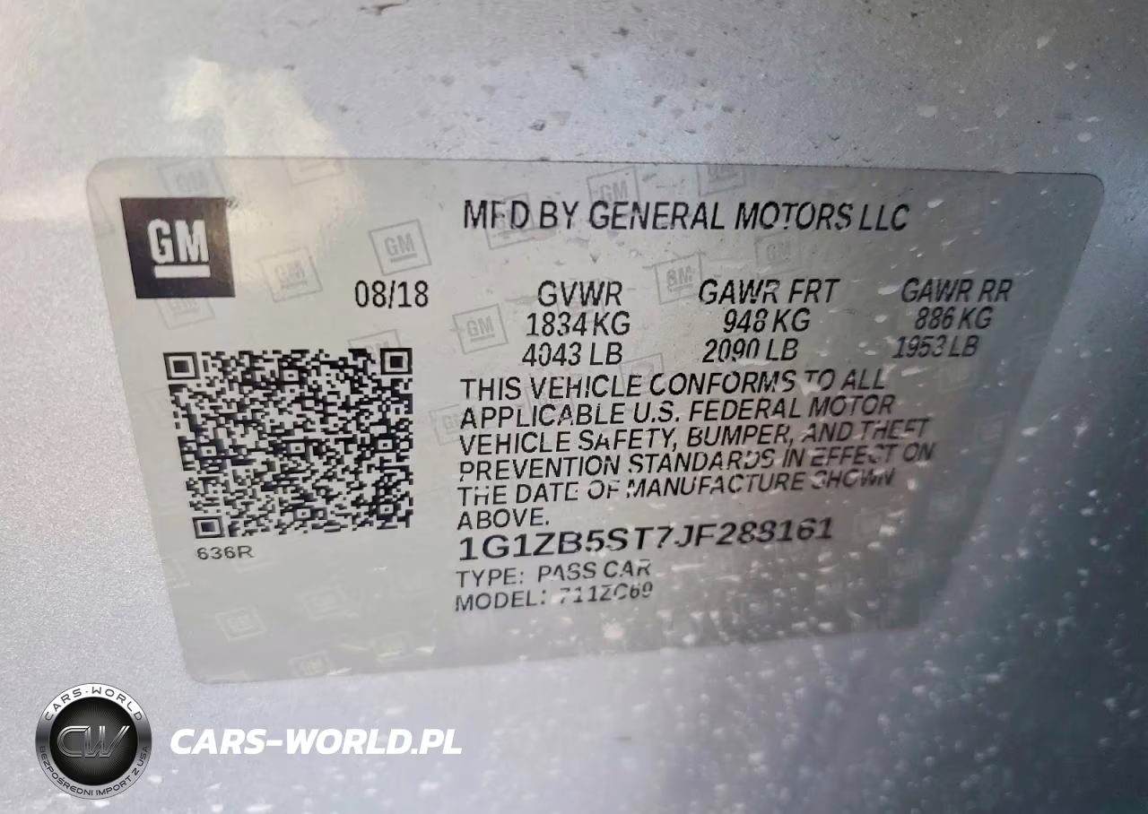 2018 Chevrolet Malibu Ls VIN:1G1ZB5ST7JF288161 - 12