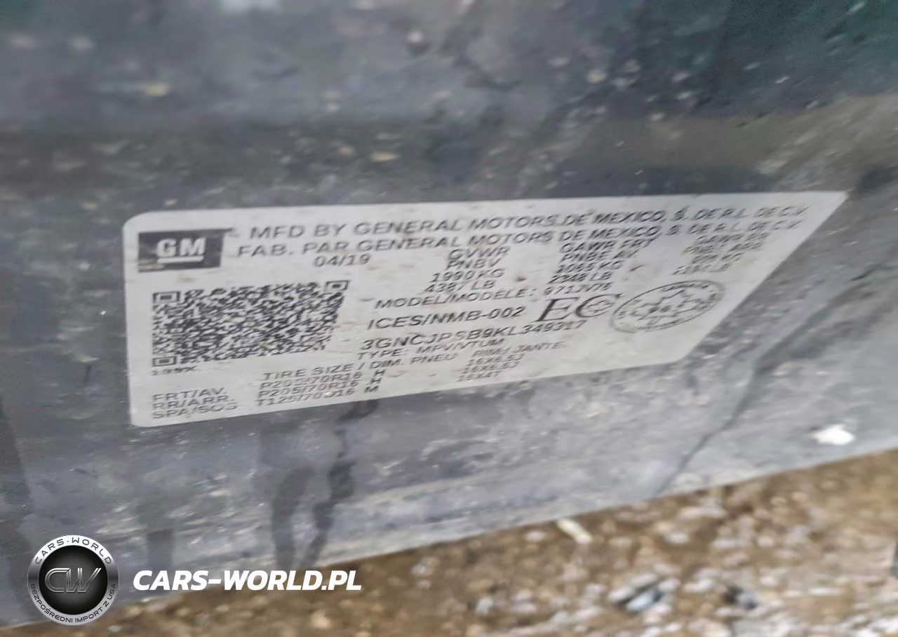 2019 Chevrolet Trax 1Lt VIN:3GNCJPSB9KL349317 - 13