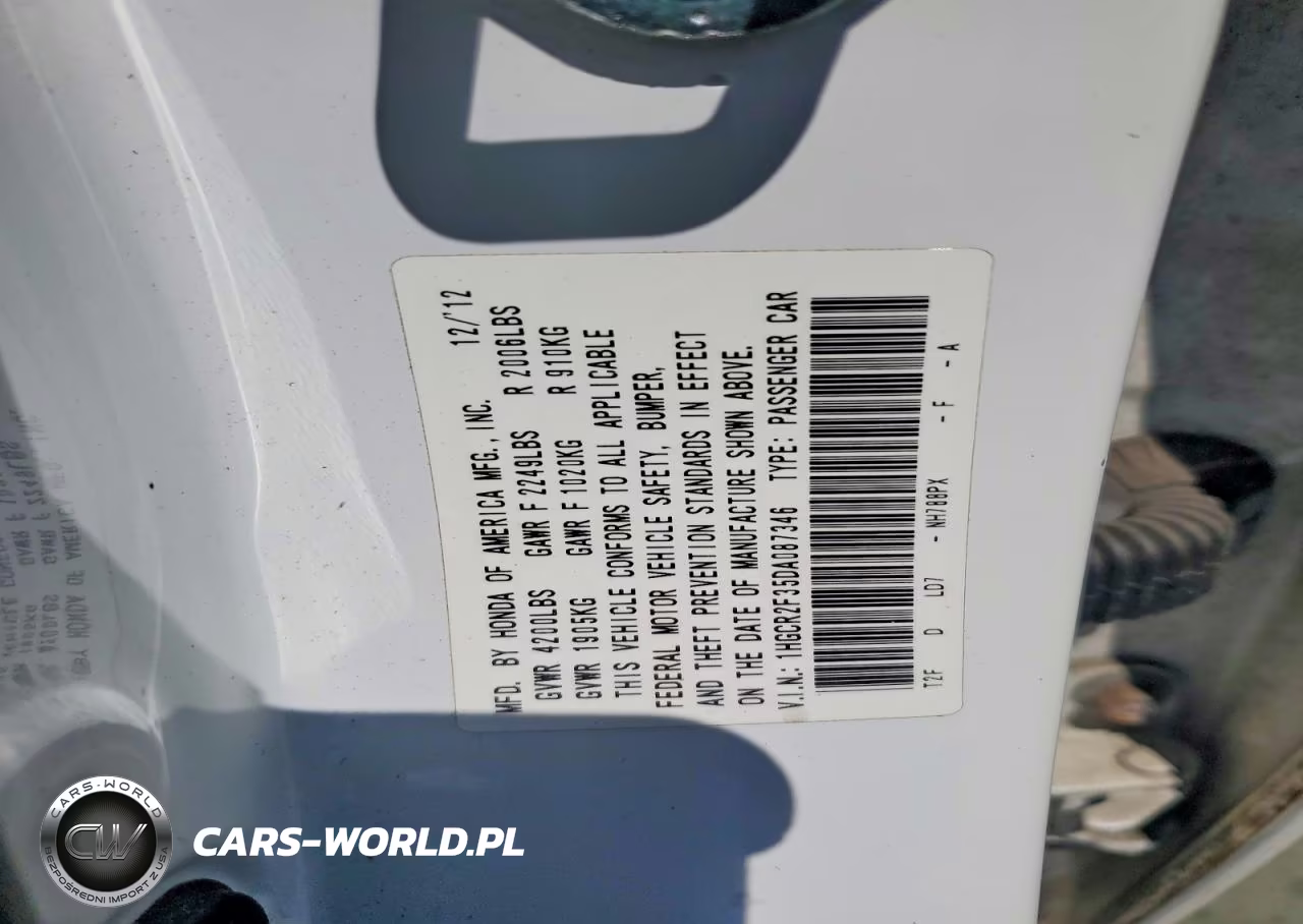 2013 Honda Accord Lx VIN:1HGCR2F35DA087346 - 12