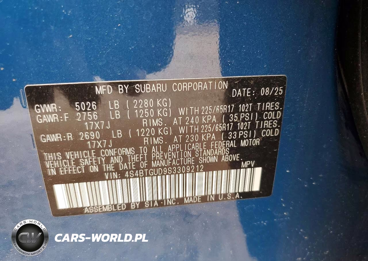 2025 Subaru Outback Wilderness VIN:4S4BTGUD9S3309212 - 13