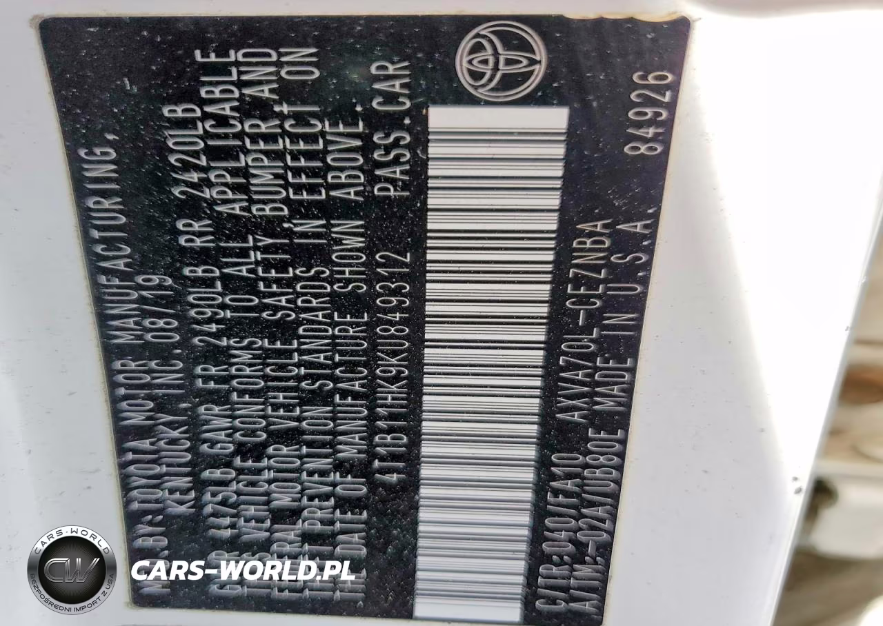 2019 Toyota Camry Le VIN:4T1B11HK9KU849312 - 12