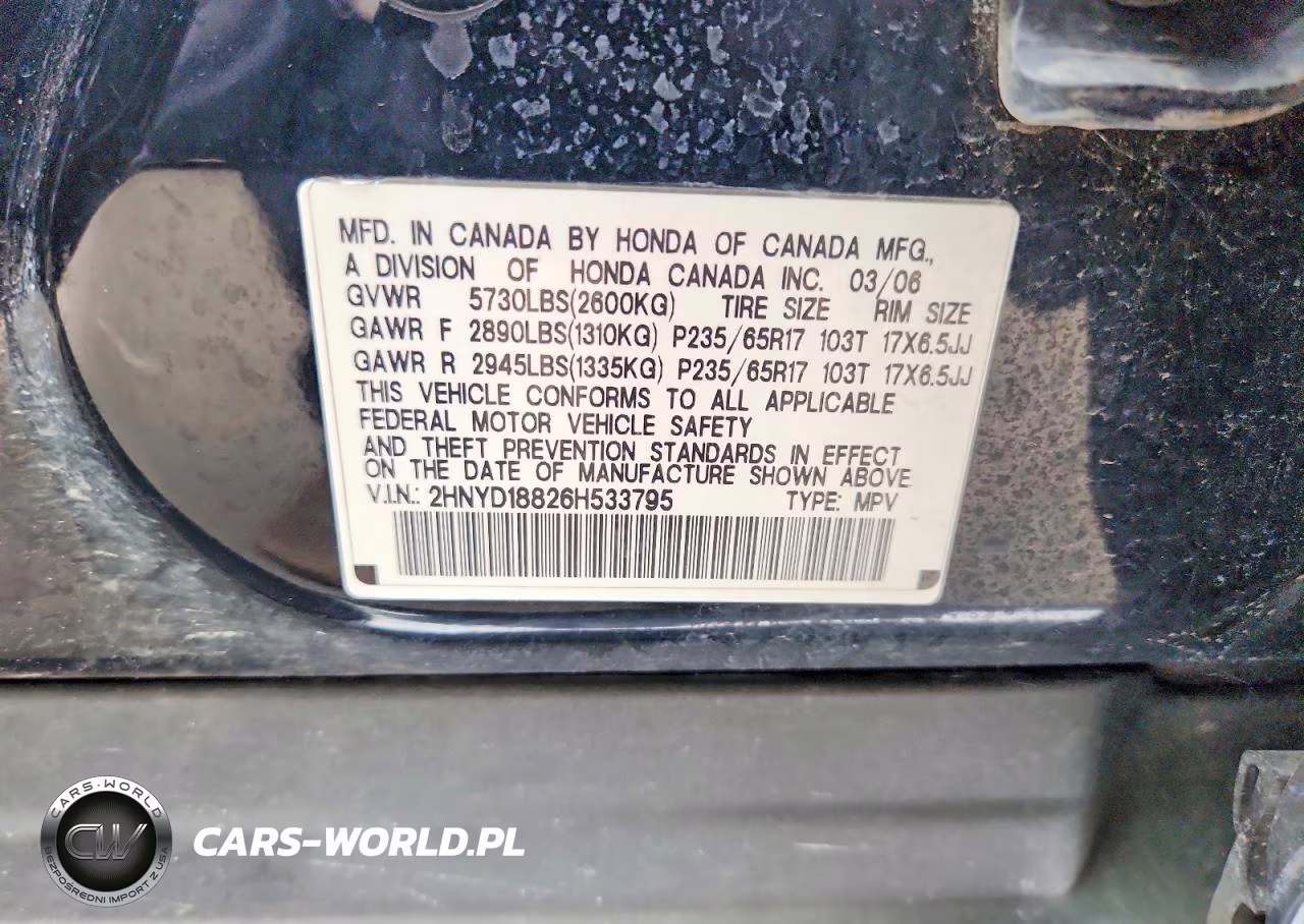 2006 Acura Mdx Touring VIN:2HNYD18826H533795 - 13