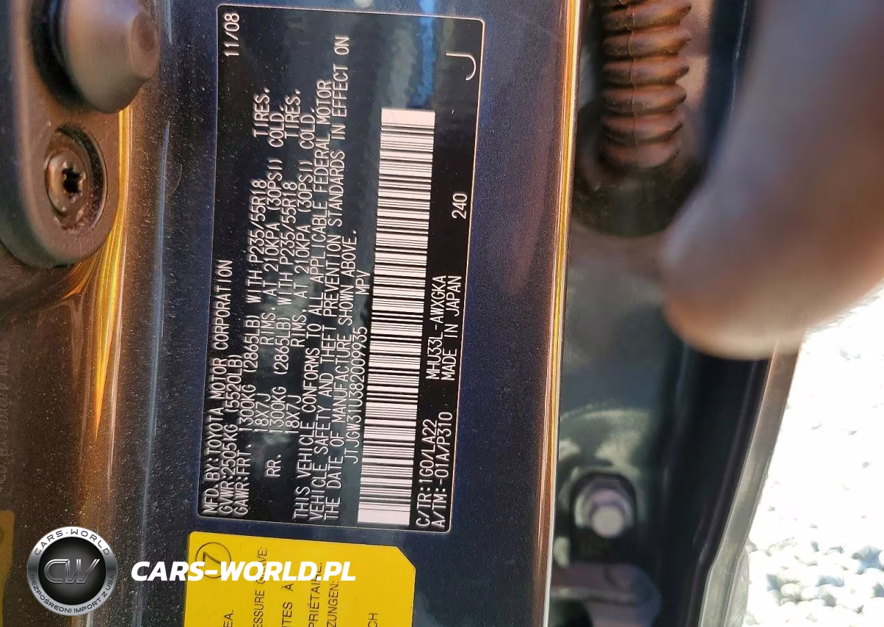 2008 Lexus Rx 400H VIN:JTJGW31U382009935 - 13