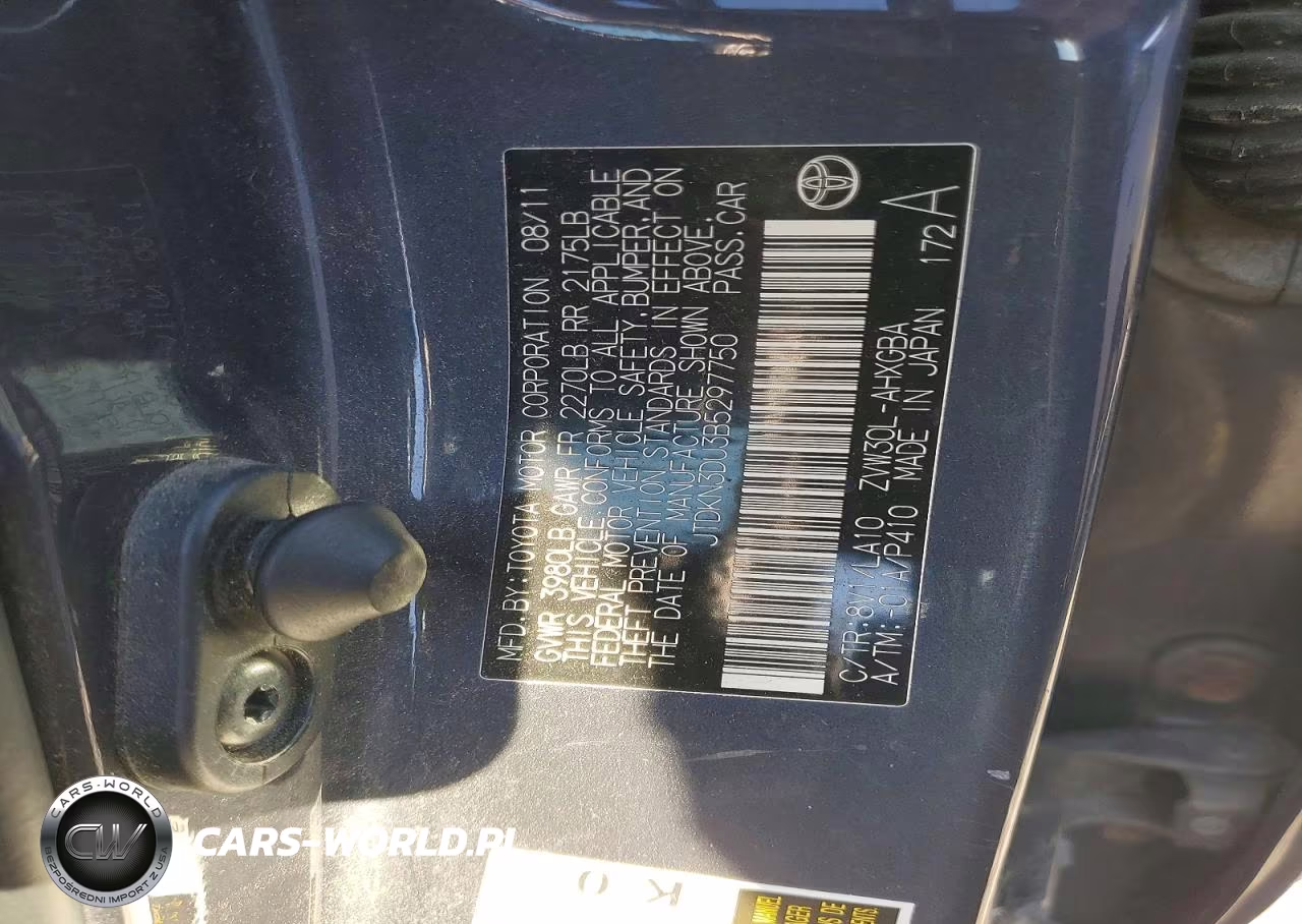 2011 Toyota Prius Five VIN:JTDKN3DU3B5297750 - 12