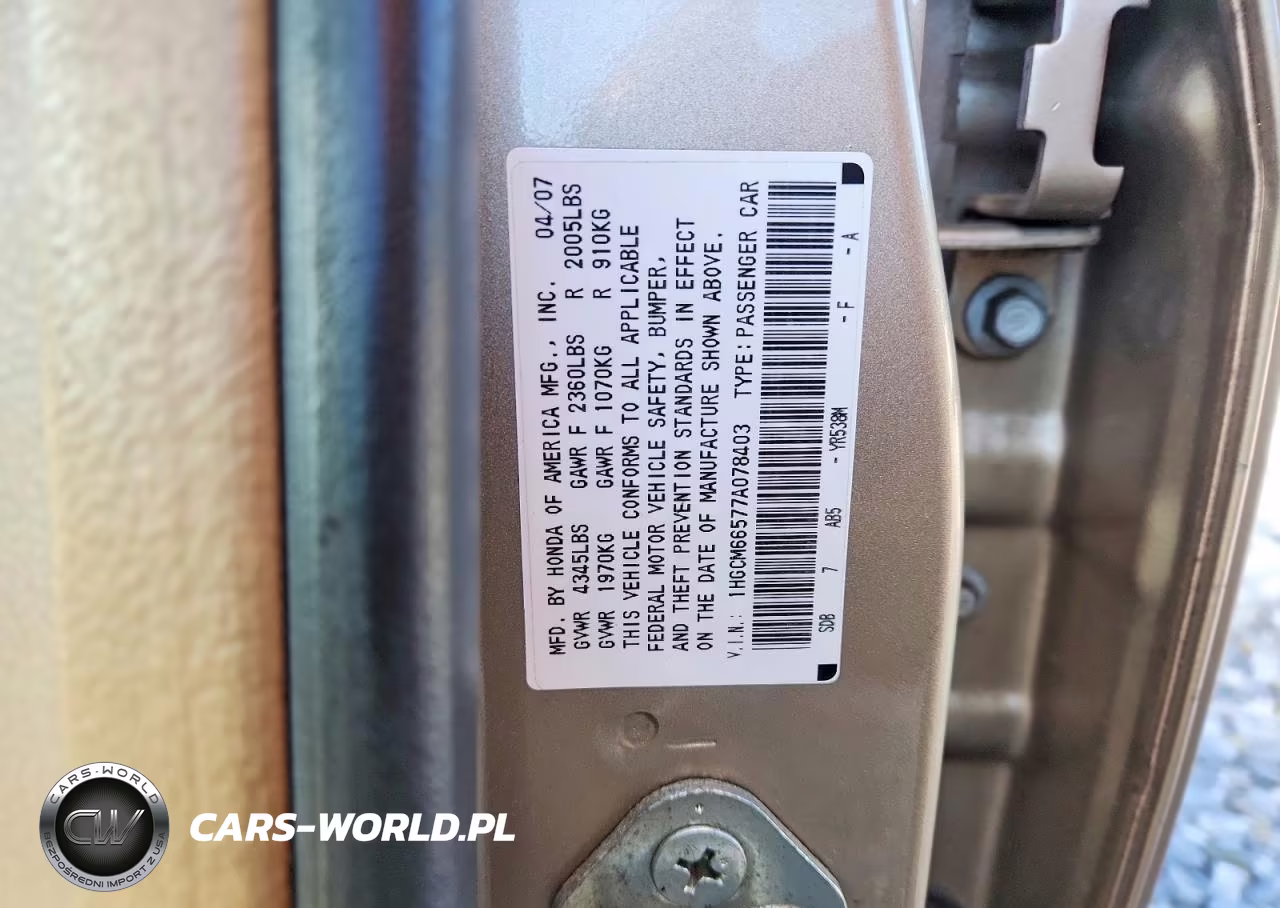 2007 Honda Accord Ex VIN:1HGCM66577A078403 - 13