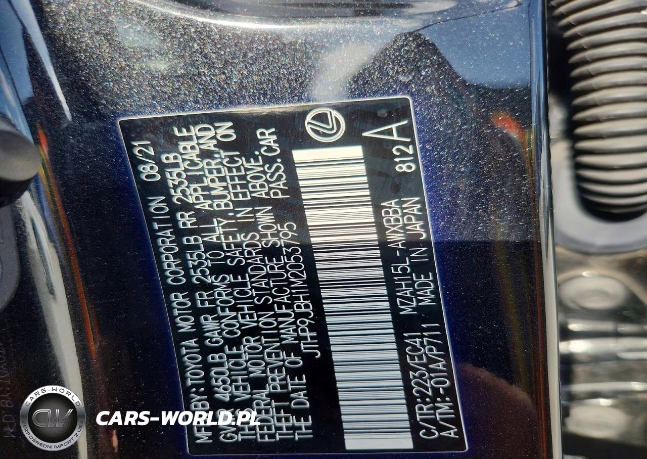 2021 Lexus Ux 250H VIN:JTHP9JBH1M2053795 - 13