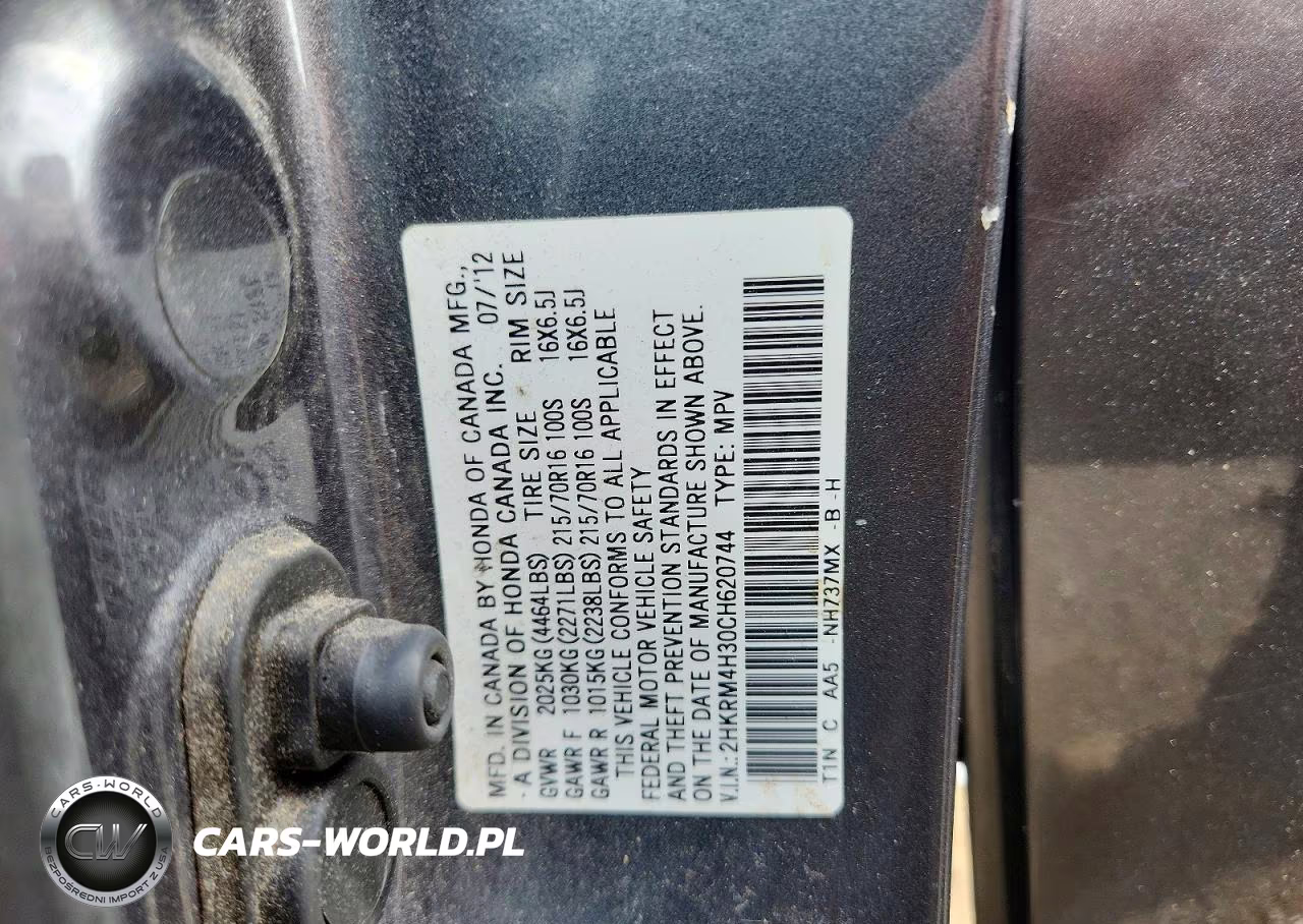 2012 Honda Cr-V Lx VIN:2HKRM4H30CH620744 - 14