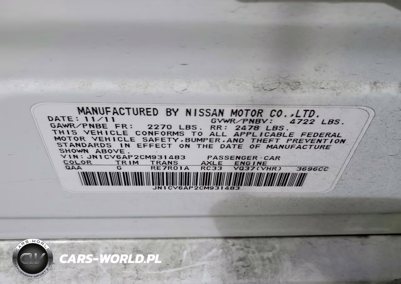 2012 Infiniti G37 Sedan Journey VIN:JN1CV6AP2CM931483 - 12
